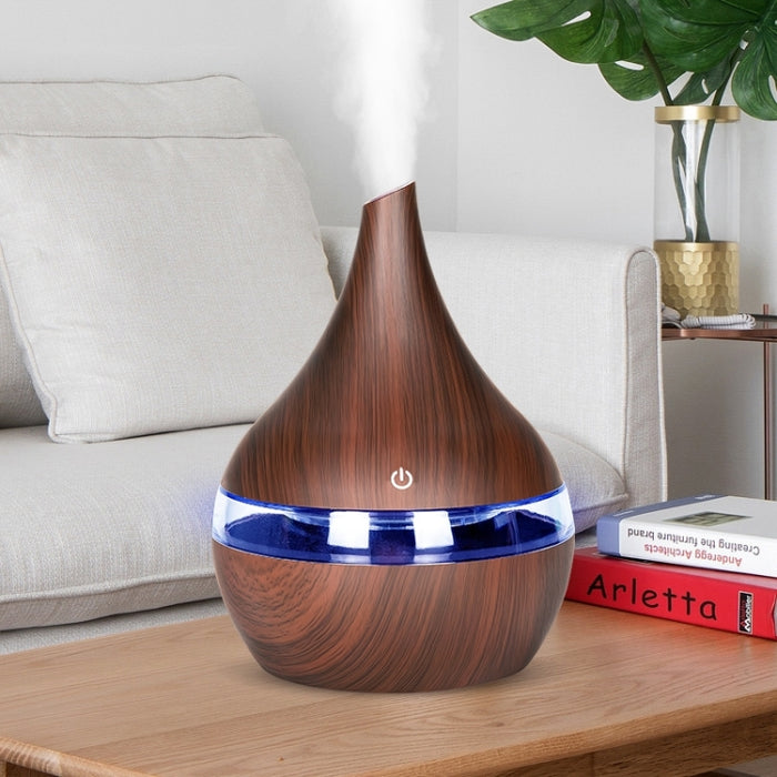 300ml USB Electric Aroma Air Diffuser Wood Ultrasonic Air Humidifier Essential Oil Aromatherapy Cool Mist Maker