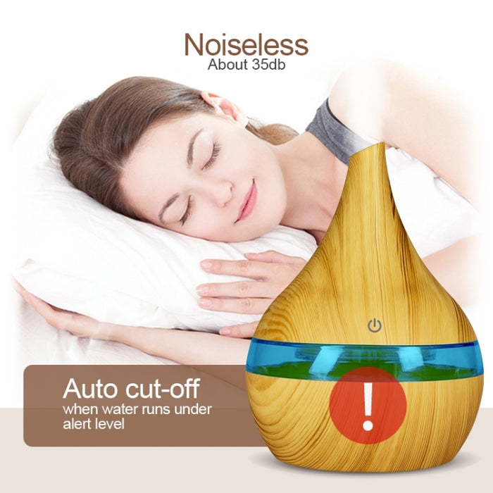 300ml USB Electric Aroma Air Diffuser Wood Ultrasonic Air Humidifier Essential Oil Aromatherapy Cool Mist Maker