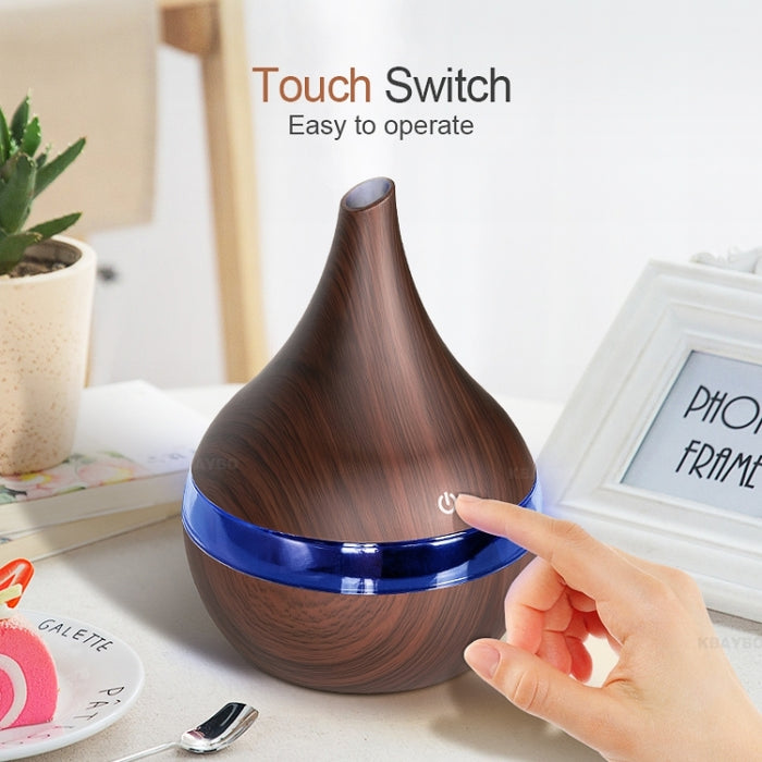 300ml USB Electric Aroma Air Diffuser Wood Ultrasonic Air Humidifier Essential Oil Aromatherapy Cool Mist Maker