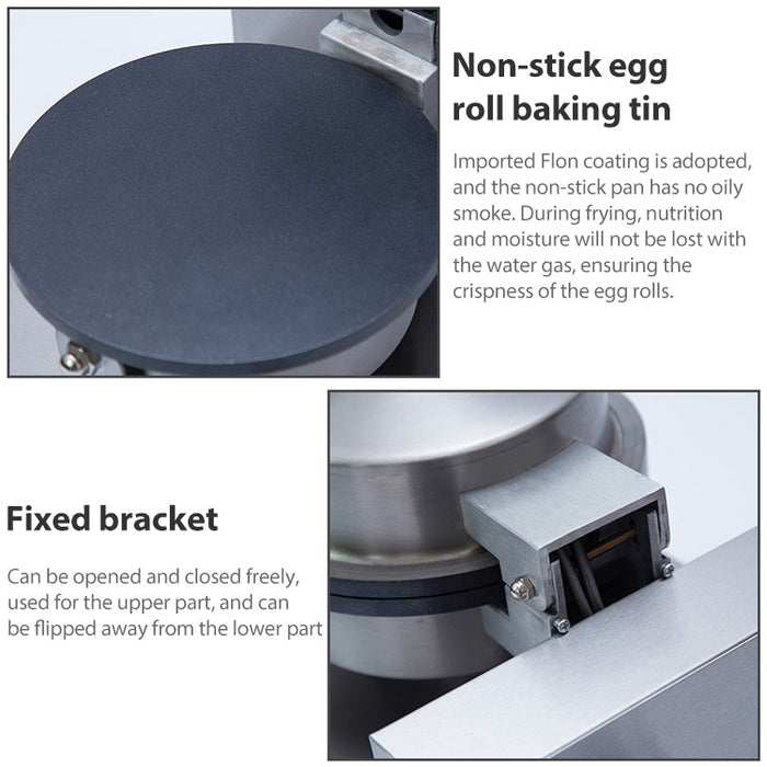 Stainless Steel Single-head Egg Roll Machine Ice Cream Crisp Egg Roller