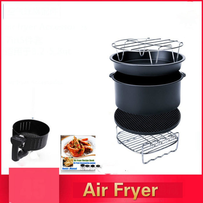 5 in 1 Fryer Accessory Set Multifunctional Air Fryer Set Grill Pizza Pan