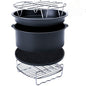 5 in 1 Fryer Accessory Set Multifunctional Air Fryer Set Grill Pizza Pan, 5 in 1 Set