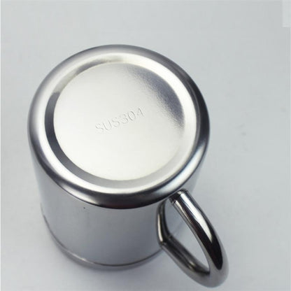 304 Stainless Steel Double Insulation Coffee Drink Milk Water Mugs Durable Drinking Cup with Lid, 304 Stainless Steel 200ml, 304 Stainless Steel 300ml, 304 Stainless Steel 400ml