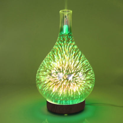 STB-XB10 3D Fireworks 7 Colors LED Night Light Air Humidifier Aroma Essential Oil Diffuser Mist Maker, US Plug, EU Plug, UK Plug, AU Plug