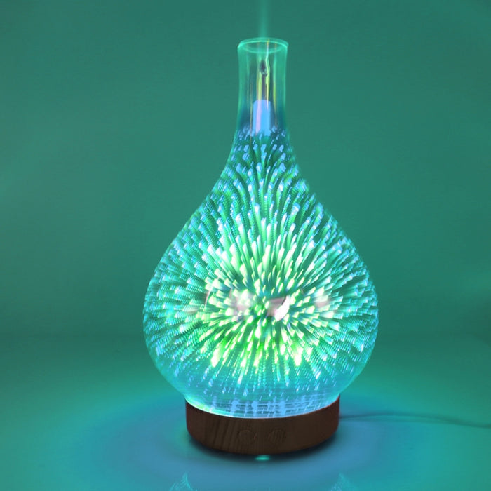 STB-XB10 3D Fireworks 7 Colors LED Night Light Air Humidifier Aroma Essential Oil Diffuser Mist Maker