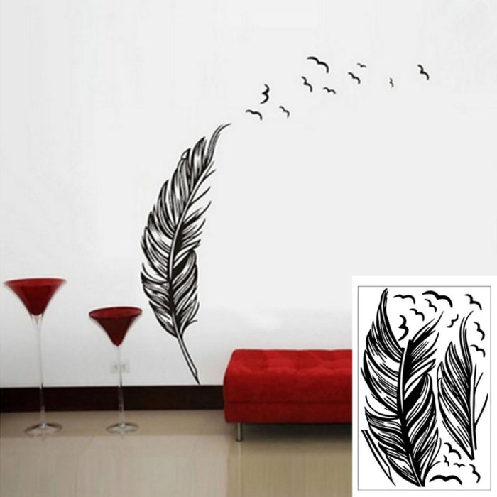 PVC Feather Creative Home Bedroom Sofa Background Wall Sticker