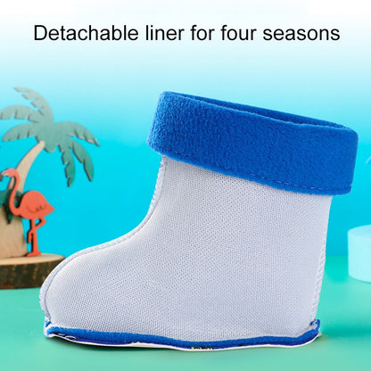 Children Non-Slip Plus Velvet Warm Cartoon Short Rain Boots, Inner Length 17cm Without Cotton Cover, Inner Length 18cm Without Cotton Cover, Inner Length 19cm Without Cotton Cover, Inner Length 20cm Without Cotton Cover