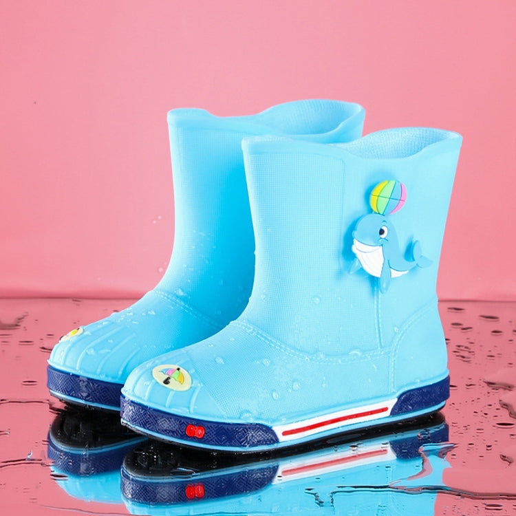 Children Non-Slip Plus Velvet Warm Cartoon Short Rain Boots, Inner Length 17cm Without Cotton Cover, Inner Length 18cm Without Cotton Cover, Inner Length 19cm Without Cotton Cover, Inner Length 20cm Without Cotton Cover