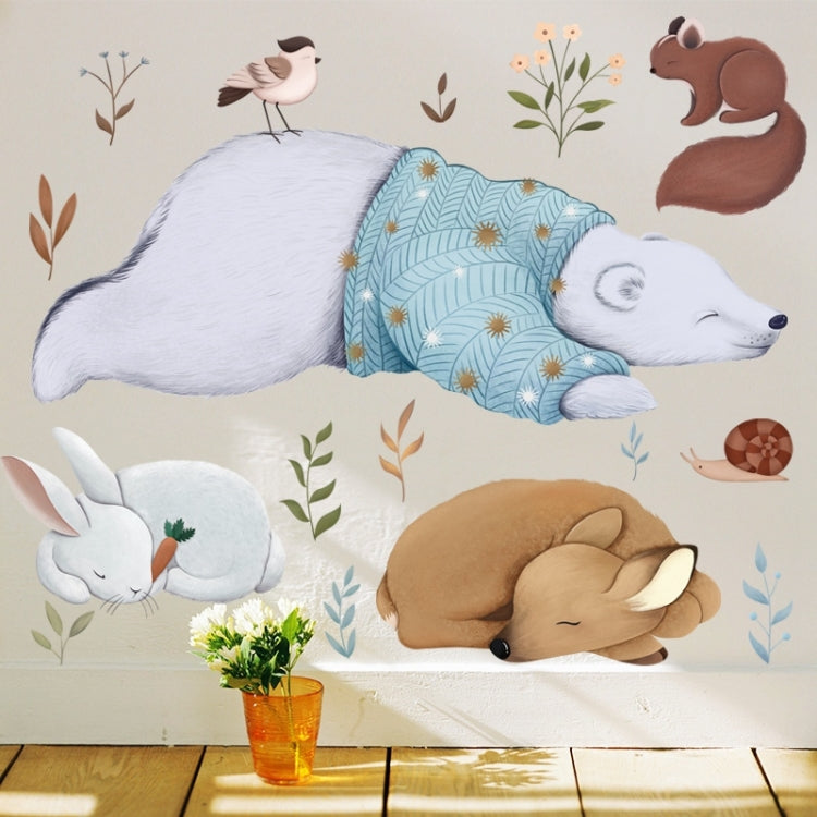 Wall Stickers Literary Fresh Animal Hand-Painted Living Room Bedroom Background Bedside sticker