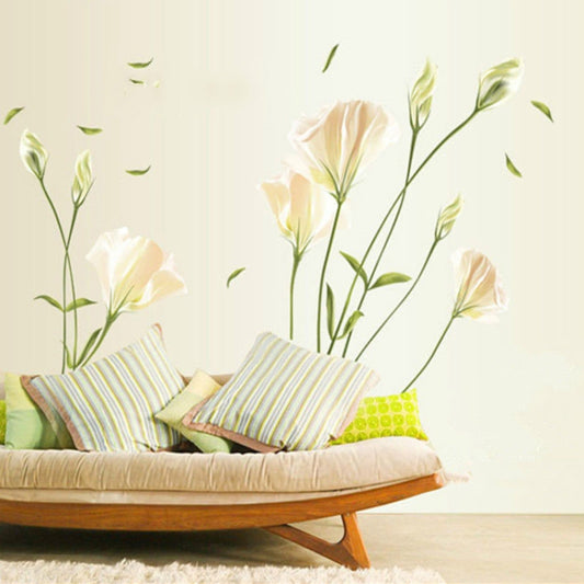 Lily Wall Sticker Removable Living Room TV Wall Sofa Background Bedroom Romantic Warm Sticker Sticker