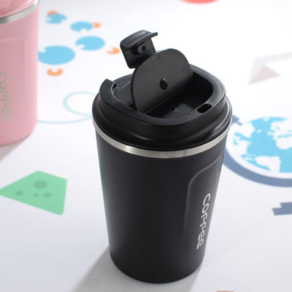 Smart Version Double Stainless steel 304 Coffee Mug Car Thermos Mug Travel Thermo Cup, 380ml Green, 380ml Blue, 380ml Pink, 380ml White, 380ml Black, 510ml White, 510ml Black, 510ml Green, 510ml Blue, 510ml Pink