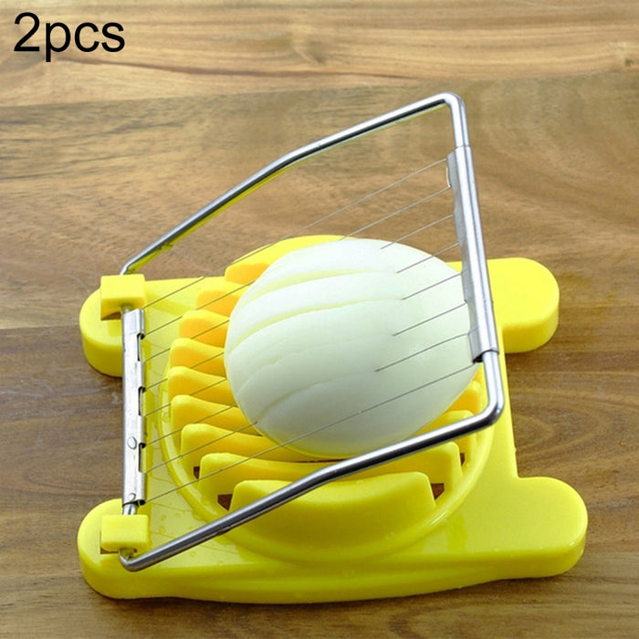 2 PCS Multifunctional Stainless Steel Egg Preserved Egg Slicer Fancy Splitter Kitchen Supplies Egg Cutting Tools