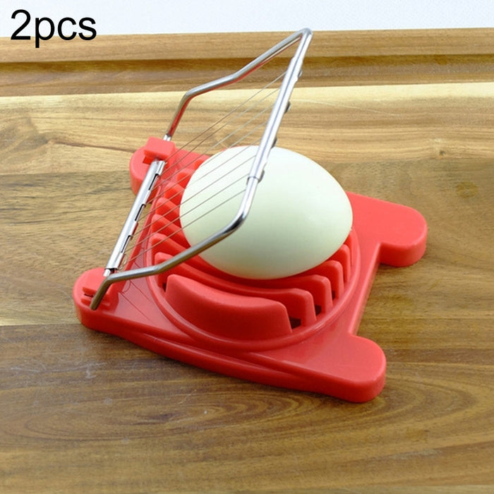 2 PCS Multifunctional Stainless Steel Egg Preserved Egg Slicer Fancy Splitter Kitchen Supplies Egg Cutting Tools