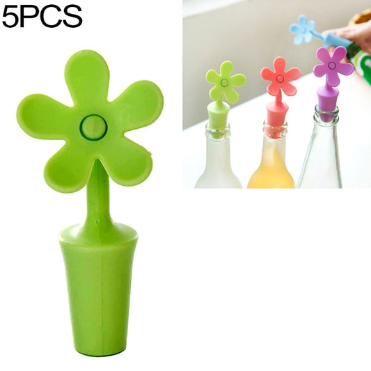 5 PCS Silicone Wine Stopper Flower Beer Stopper