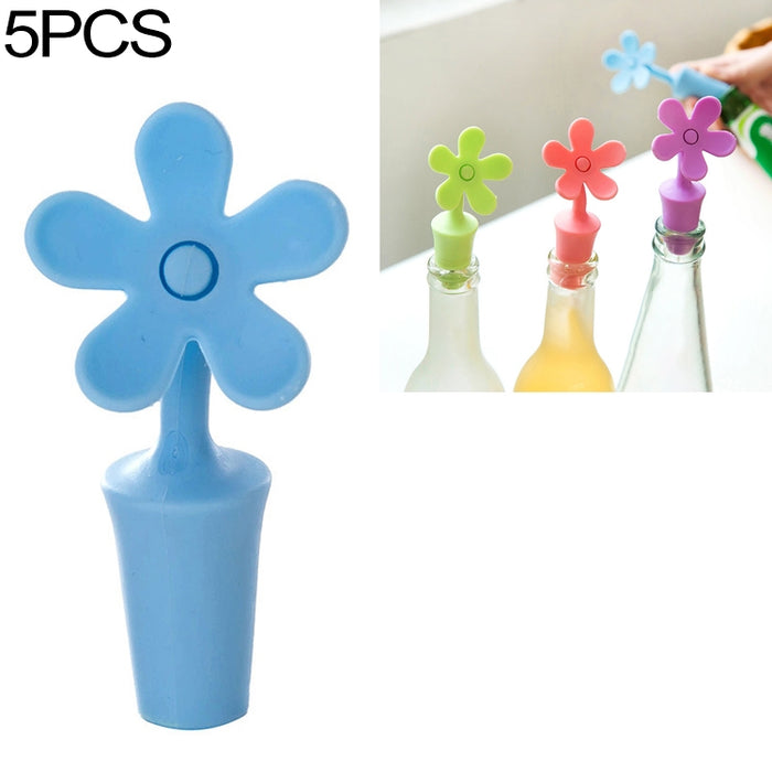 5 PCS Silicone Wine Stopper Flower Beer Stopper