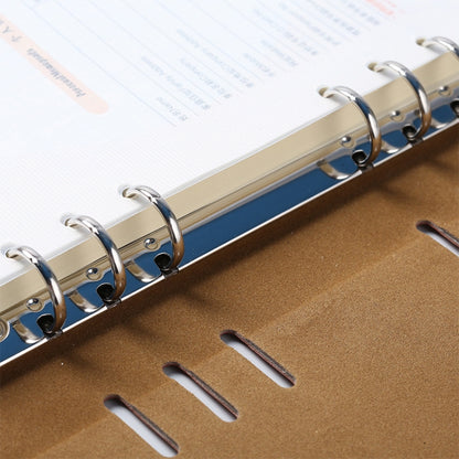 Business Notepad Loose Leaf Replaceable Inner Notebook Thickened Diary Book, A5 Black, A5 Red