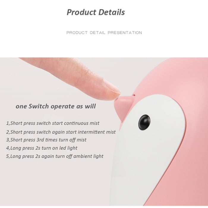 220ml Aroma Humidifier Cute Penguin USB Air Diffuser Home Office Car Mist Maker Air Purifier