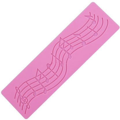 2 PCS Note Cake Decoration Silicone Mould Fondant Cake Tool Baking DIY Mould, Note Shape