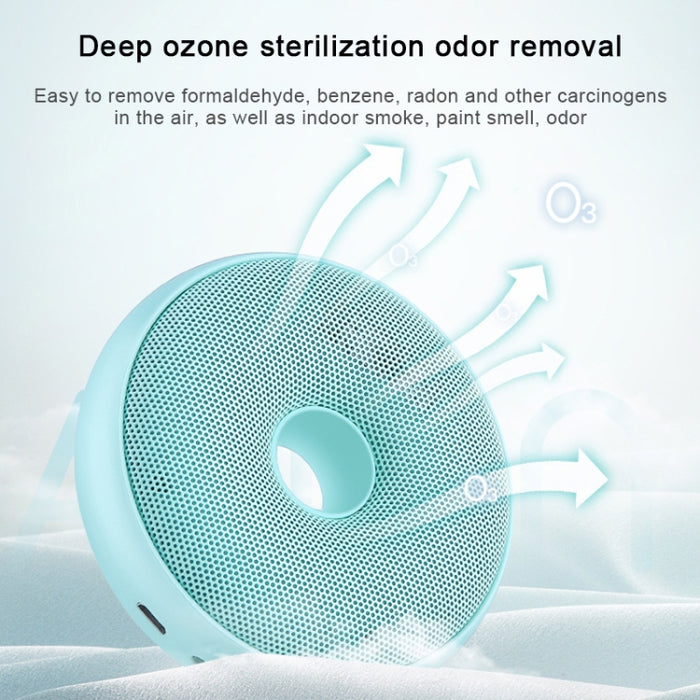 Portable Donut Electric Air Purifier Home Car Anion Ozone Deodorizer