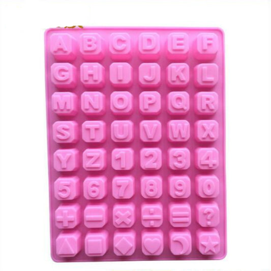 Stars Shape English Alphabet Silicone Chocolate Mold DIY Ice Handmade Soap Mold