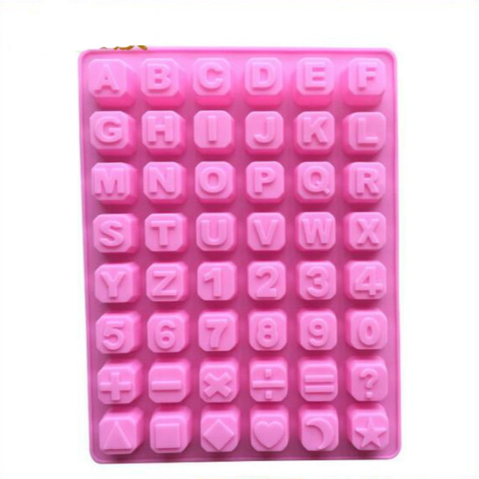 Stars Shape English Alphabet Silicone Chocolate Mold DIY Ice Handmade Soap Mold