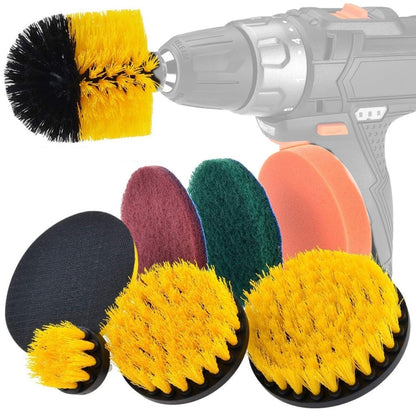 19 in 1 Household Nylon Hexagonal Electric Drill Brush Pads Scouring Sanding Disc Pad Kits