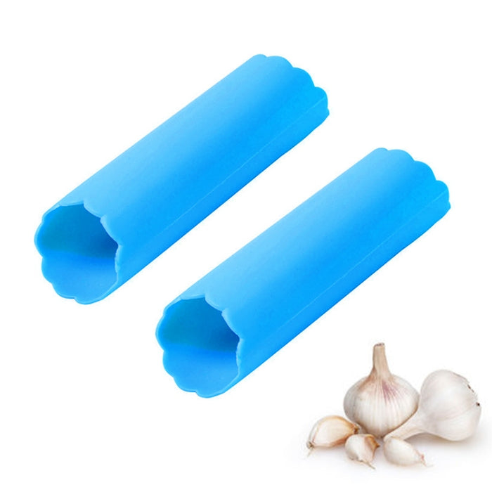 2 PCS Kitchen Peeling Garlic Press Garlic Peeler Does Not Hurt the Hand Silicone Garlic Peeler