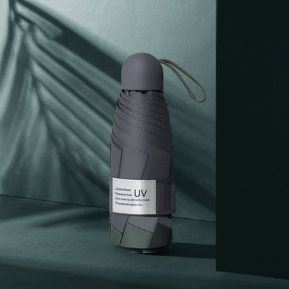 LY-0621 Five-Fold Eight-bone Umbrella Simple Black Glue Sunscreen Umbrella, Eight-bone Turmeric, Eight-bone Midsummer Pink, Eight-bone Haze Blue, Eight-bone Matcha Green, Eight-bone Navy, Eight-bone Ink Green