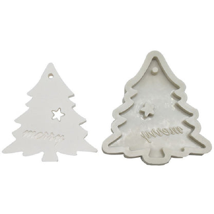 DIY Baking Christmas Series Modeling Fondant Silicone Mold, Christmas Leaves, Christmas Snowflake, Christmas Round Snowflake Shape, Christmas Tree