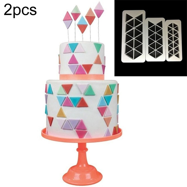 2 PCS Chocolate Cake Geometric Puzzle Embossed Strip Foundation Shape Graphic Biscuit Mold Stamping Tool