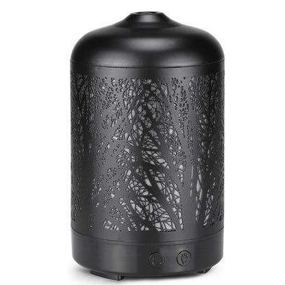 Metal Tree Air Humidifier Essential Oil Diffuser Mist Maker Colorful LED Lamp Diffuser Aromatherapy Air Purifier,, EU Plug