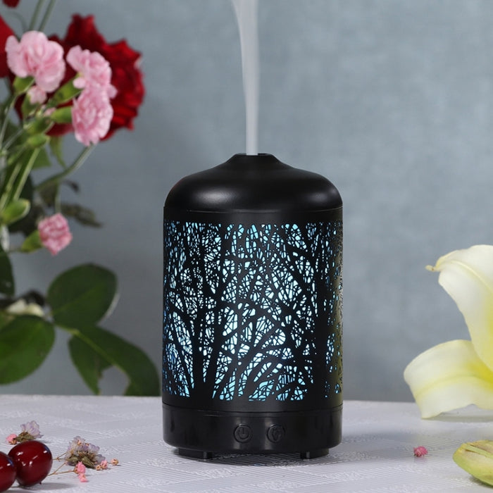 Metal Tree Air Humidifier Essential Oil Diffuser Mist Maker Colorful LED Lamp Diffuser Aromatherapy Air Purifier,