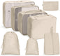Travel Storage Bag Set Folding Storage Bag, 7 In 1, 8 In 1 Beam Mouth, 8 In 1 Cosmetic Bag