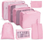 Travel Storage Bag Set Folding Storage Bag, 7 In 1, 8 In 1 Beam Mouth, 8 In 1 Cosmetic Bag