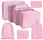 Travel Storage Bag Set Folding Storage Bag, 8 In 1 Toiletry Bag, 9 In 1 Cosmetic Bag, 9 In 1 Toiletry Bag