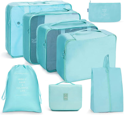 Travel Storage Bag Set Folding Storage Bag, 8 In 1 Toiletry Bag, 9 In 1 Cosmetic Bag, 9 In 1 Toiletry Bag