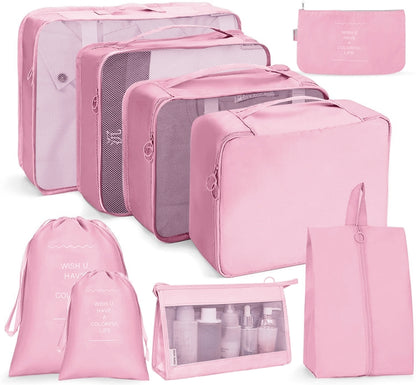 Travel Storage Bag Set Folding Storage Bag, 8 In 1 Toiletry Bag, 9 In 1 Cosmetic Bag, 9 In 1 Toiletry Bag