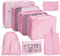 Travel Storage Bag Set Folding Storage Bag, 8 In 1 Toiletry Bag, 9 In 1 Cosmetic Bag, 9 In 1 Toiletry Bag