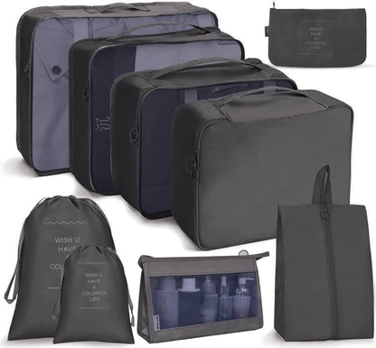 Travel Storage Bag Set Folding Storage Bag, 8 In 1 Toiletry Bag, 9 In 1 Cosmetic Bag, 9 In 1 Toiletry Bag