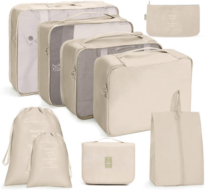 Travel Storage Bag Set Folding Storage Bag, 8 In 1 Toiletry Bag, 9 In 1 Cosmetic Bag, 9 In 1 Toiletry Bag