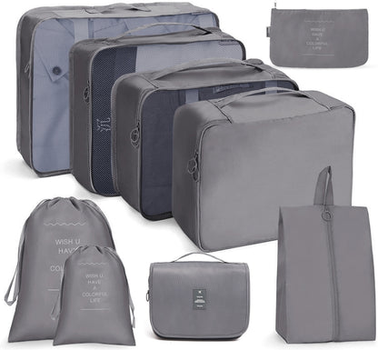 Travel Storage Bag Set Folding Storage Bag, 8 In 1 Toiletry Bag, 9 In 1 Cosmetic Bag, 9 In 1 Toiletry Bag