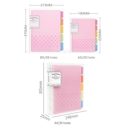 Loose-leaf Notebook Rainbow Cookie Daily Plan Personal Diary Notebook, A5