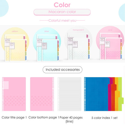 Loose-leaf Notebook Rainbow Cookie Daily Plan Personal Diary Notebook, A5