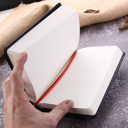 Ultra-Thick Retro Simple Lmitation Leather Thick Horizontal Blank Notebook, Specifications:Large Gold Rim Horizontal Line, Small Gold Rim Blank, Small White Rim Blank