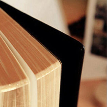 Ultra-Thick Retro Simple Lmitation Leather Thick Horizontal Blank Notebook, Specifications:Large Gold Rim Horizontal Line, Small Gold Rim Blank, Small White Rim Blank