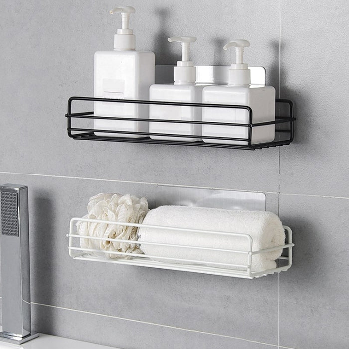 Wrought Iron Bathroom Shelf Wall Mounted Free Punch Toilet Rack