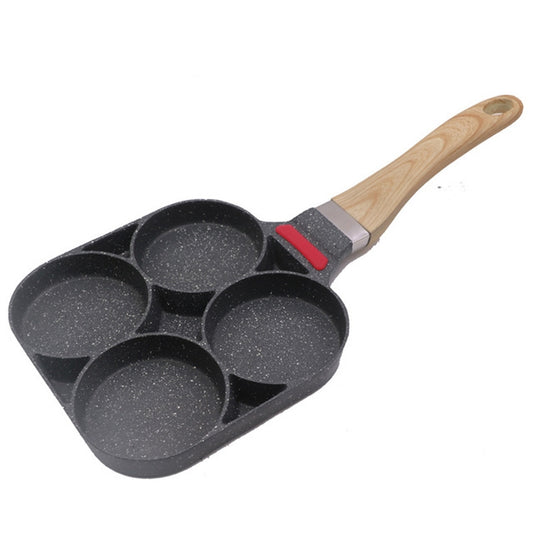 20cm Home-made Maifan Stone Four-hole Fried Egg Non-stick Flat-bottom Egg Dumpling Pot Breakfast Artifact