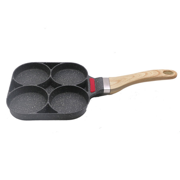 20cm Home-made Maifan Stone Four-hole Fried Egg Non-stick Flat-bottom Egg Dumpling Pot Breakfast Artifact