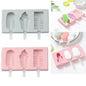 Silicone Cartoon Homemade Handmade DIY Ice Cream Popsicle Mould with Lid, Color Random Delivery, Ice Cream, Snowman Hippo Bunny