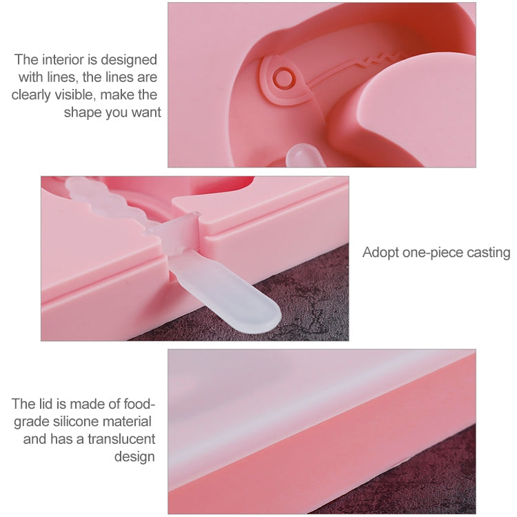 Silicone Cartoon Homemade Handmade DIY Ice Cream Popsicle Mould with Lid, Color Random Delivery, Ice Cream, Snowman Hippo Bunny
